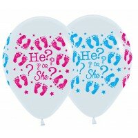 Gender reveal helium ballonnen